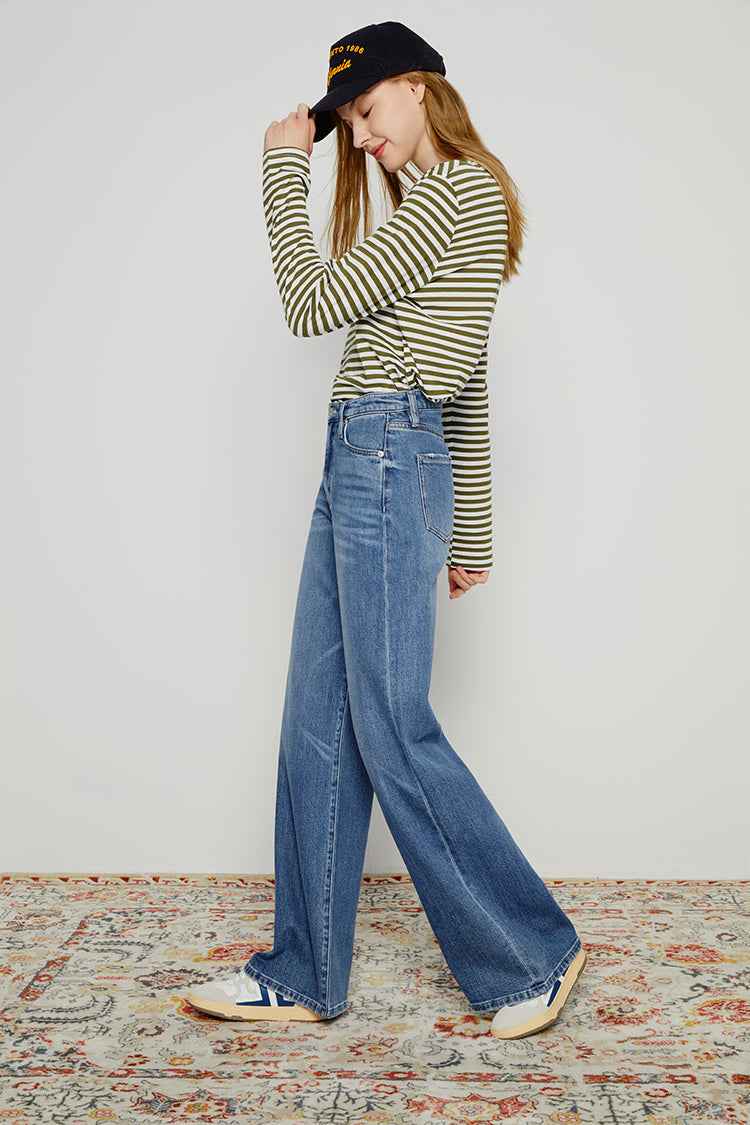 Angeles High-Rise Baggy Jeans Model HJ103