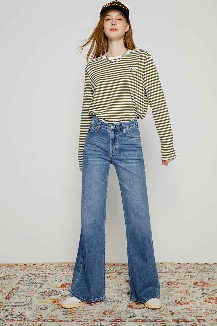 Angeles High-Rise Baggy Jeans Model HJ103