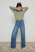 Angeles High-Rise Baggy Jeans Model HJ103
