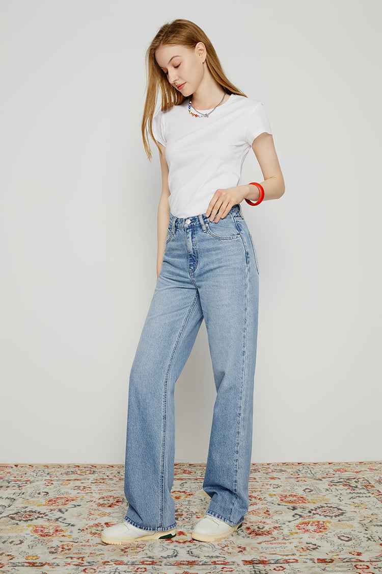 Coney Island Whitefish High-Rise Wide-Leg Jeans HJ007