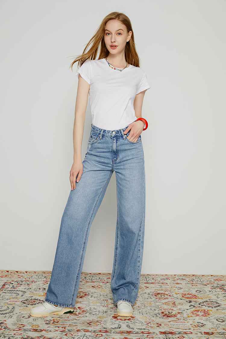 Coney Island Whitefish High-Rise Wide-Leg Jeans HJ007