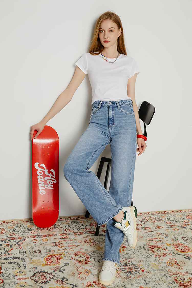 Coney Island Whitefish High-Rise Wide-Leg Jeans HJ007
