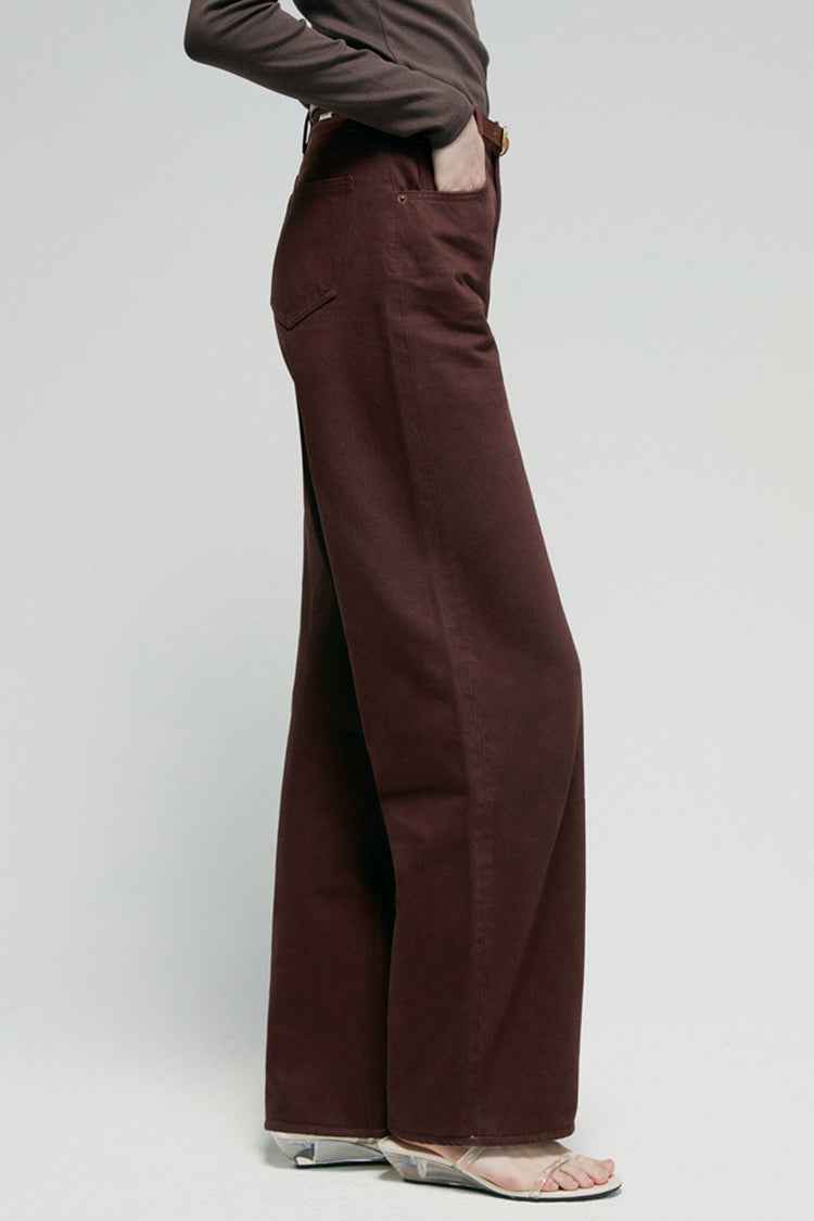 Slope Curve Jeans Model HJ039 – High-Rise Relaxed Wide-Leg Denim Pants