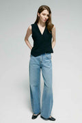 Slope Curve Jeans Model HJ039 – High-Rise Relaxed Wide-Leg Denim Pants