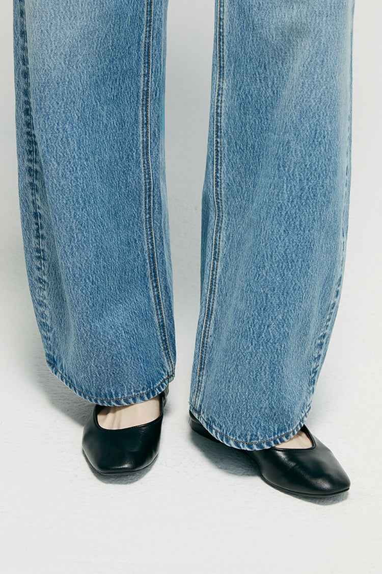 Slope Curve Jeans Model HJ039 – High-Rise Relaxed Wide-Leg Denim Pants