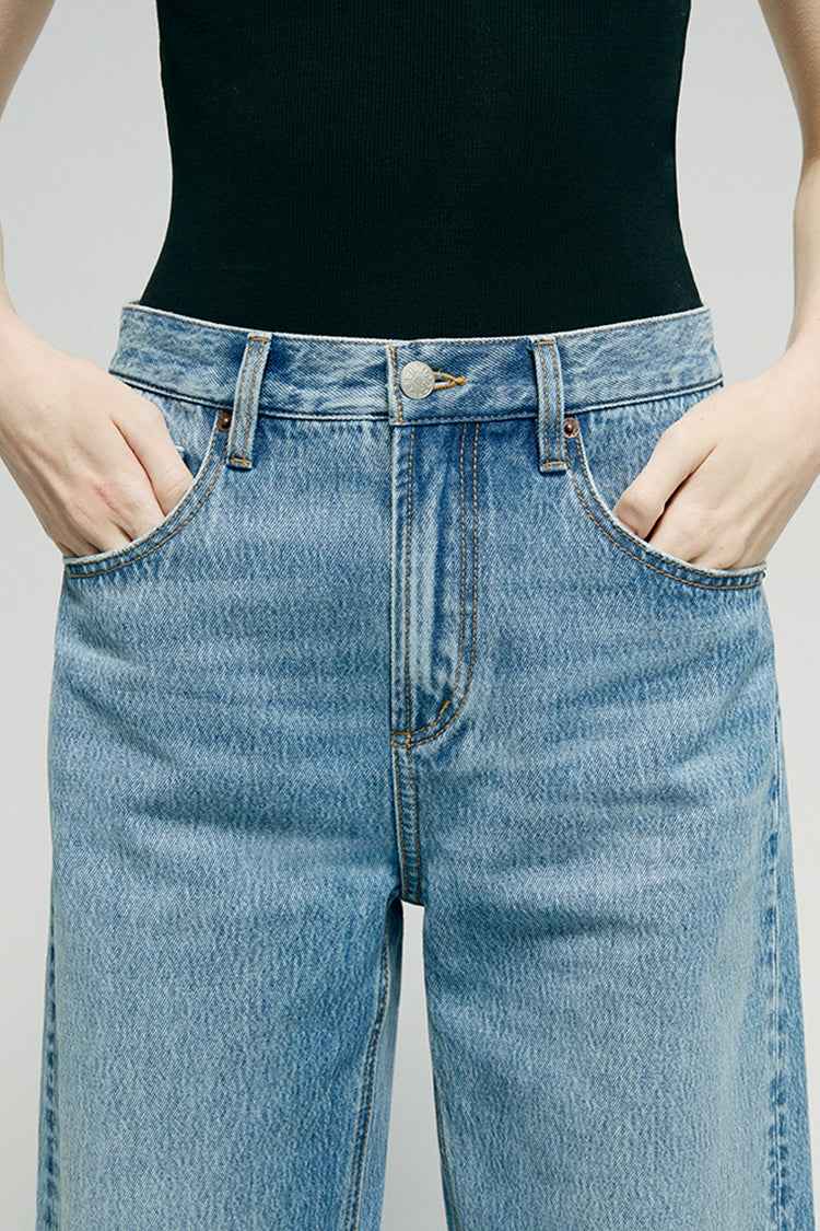 Slope Curve Jeans Model HJ039 – High-Rise Relaxed Wide-Leg Denim Pants