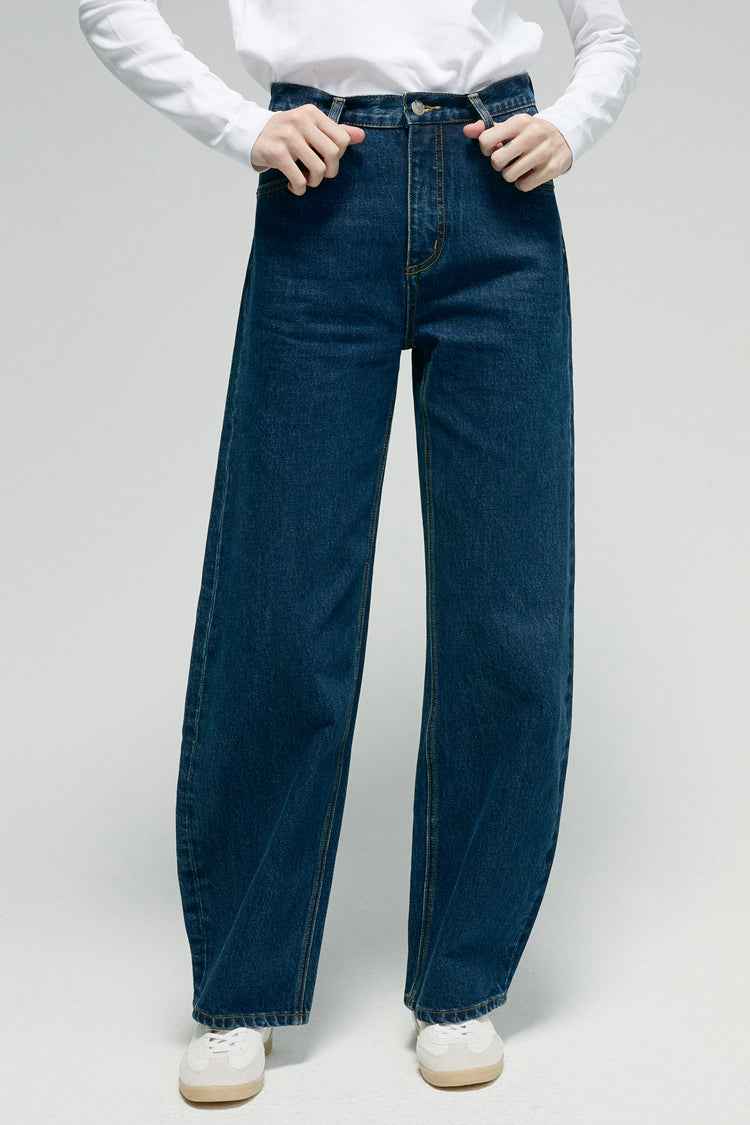 Slope Curve Jeans Model HJ039 – High-Rise Relaxed Wide-Leg Denim Pants