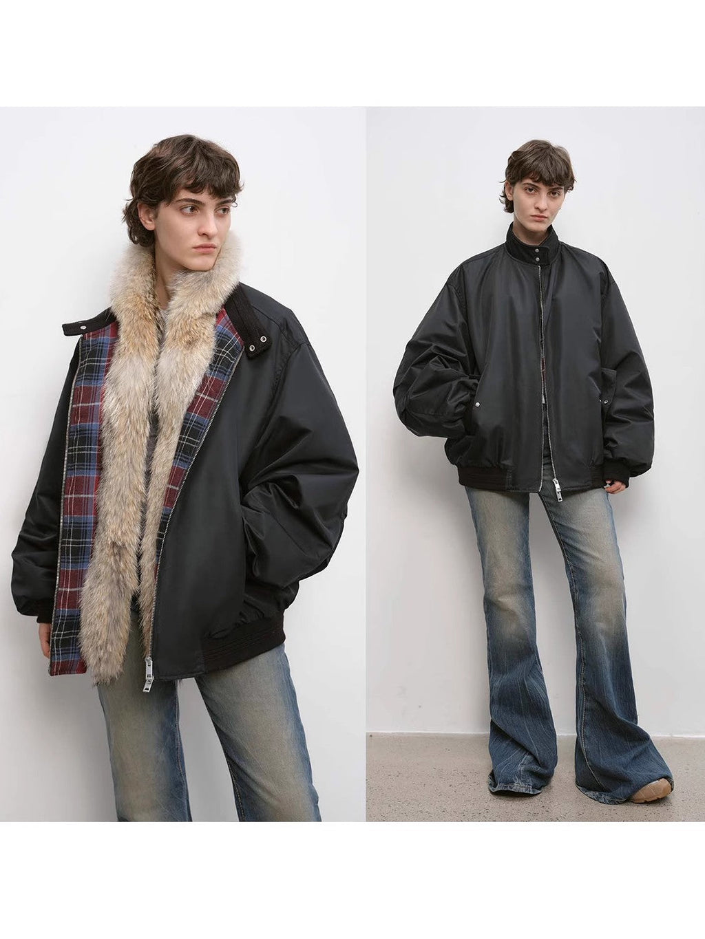 "Urban Casual" Down Parka with Detachable Fur Collar