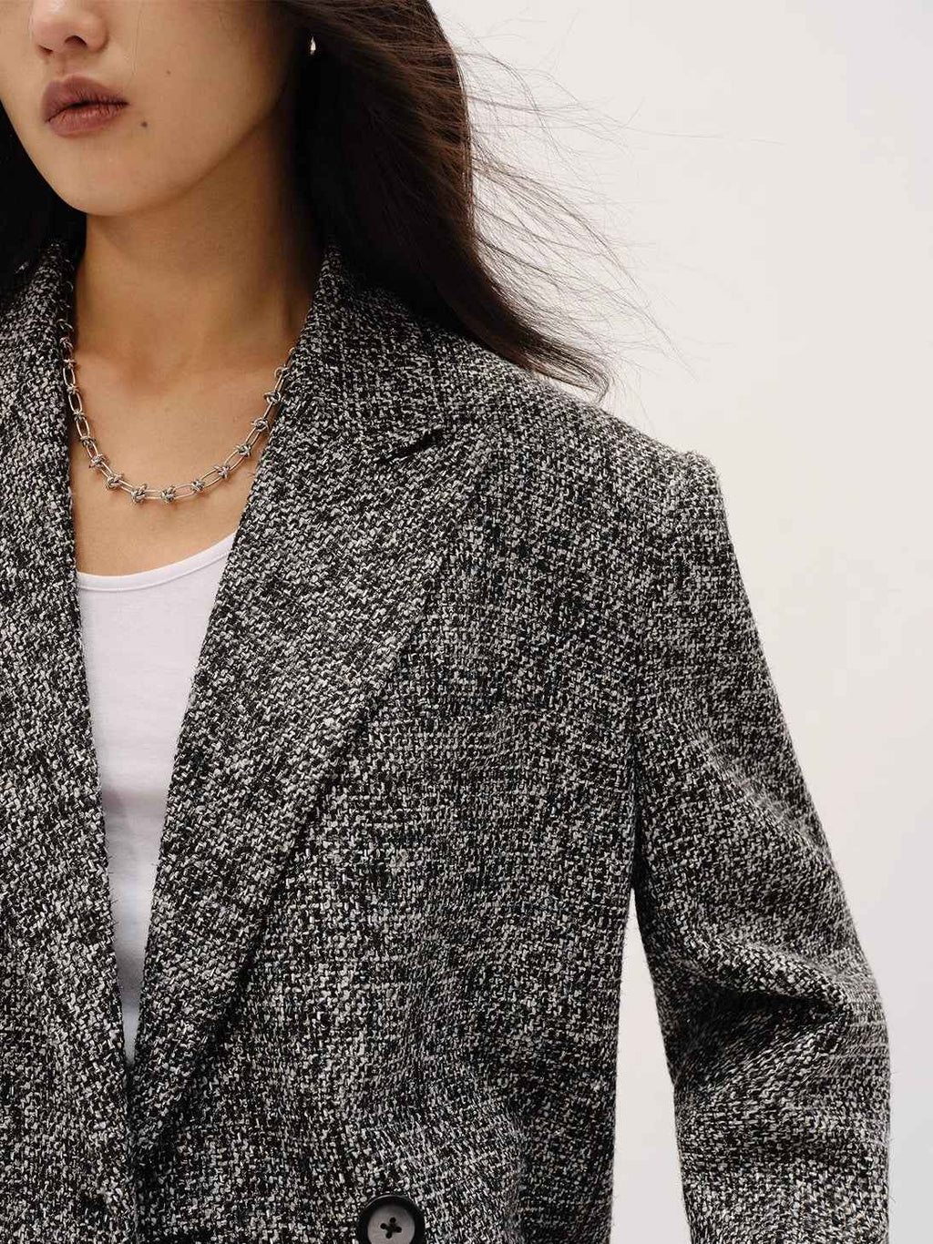 "Long Night Meteor" Limited Edition Italian Chanel-Style Tweed Suit Jacket