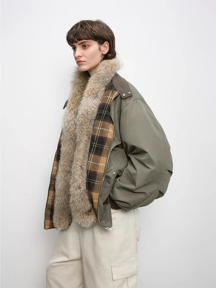 "Urban Casual" Down Parka with Detachable Fur Collar