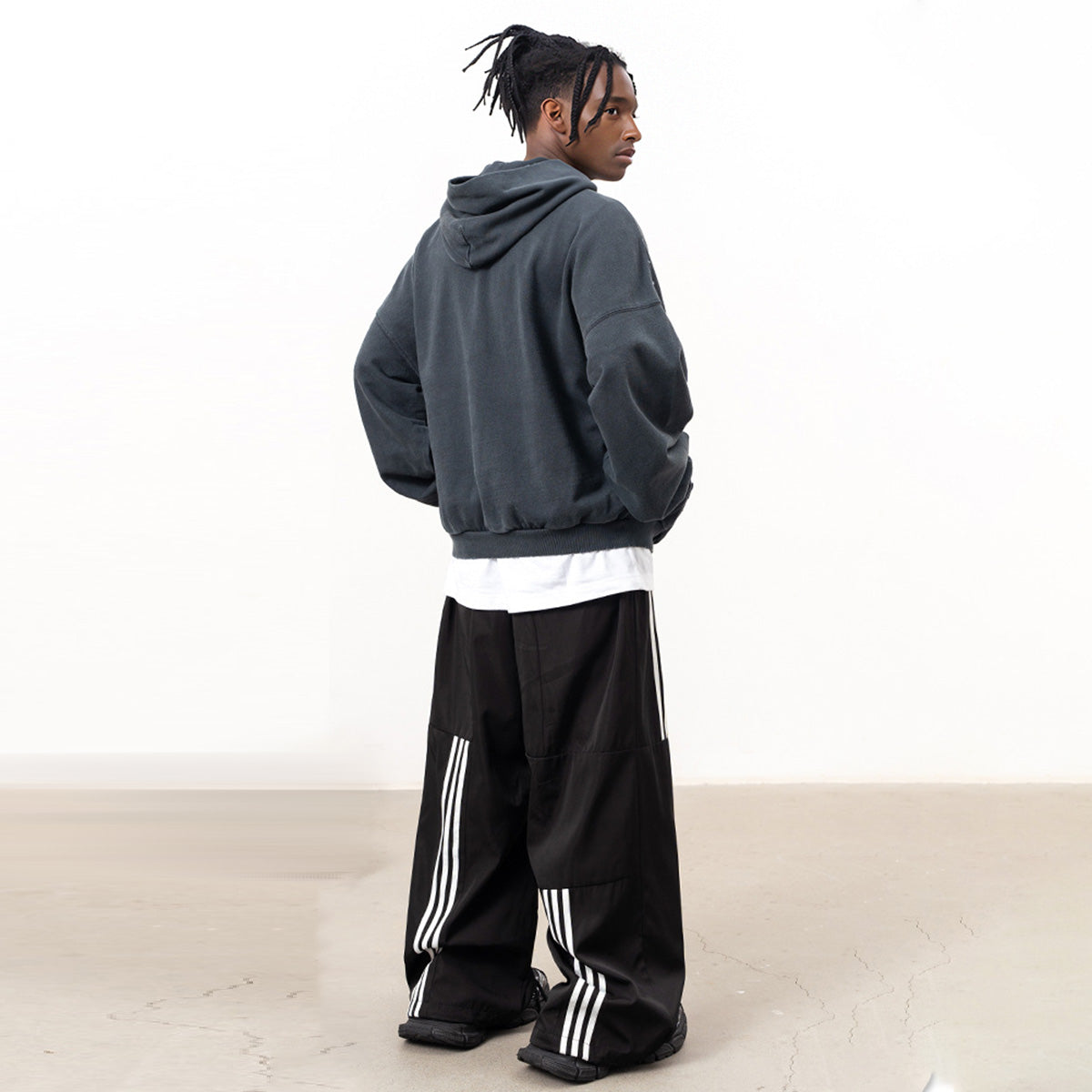 Black Cats Distressed Hoodie