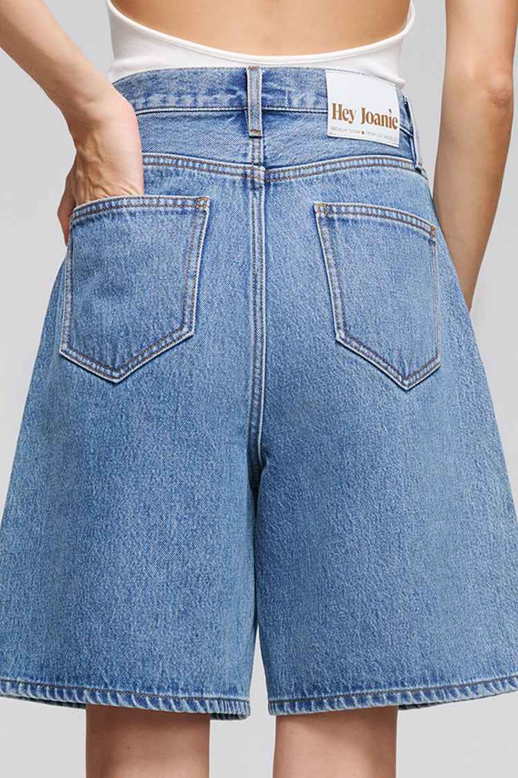 Easy Rider High-Rise Denim Bermuda Shorts Model HJ822