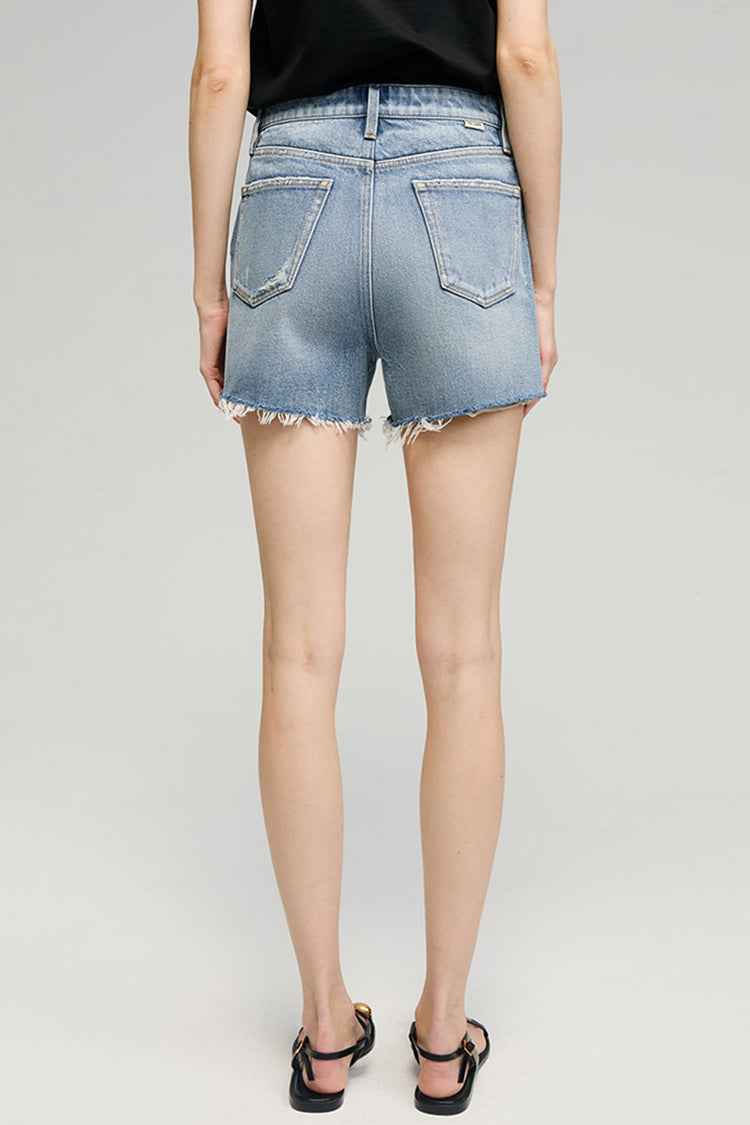 Sun-Kissed Vintage Cut-Off Denim Shorts HJ115