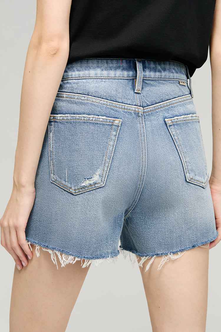 Sun-Kissed Vintage Cut-Off Denim Shorts HJ115