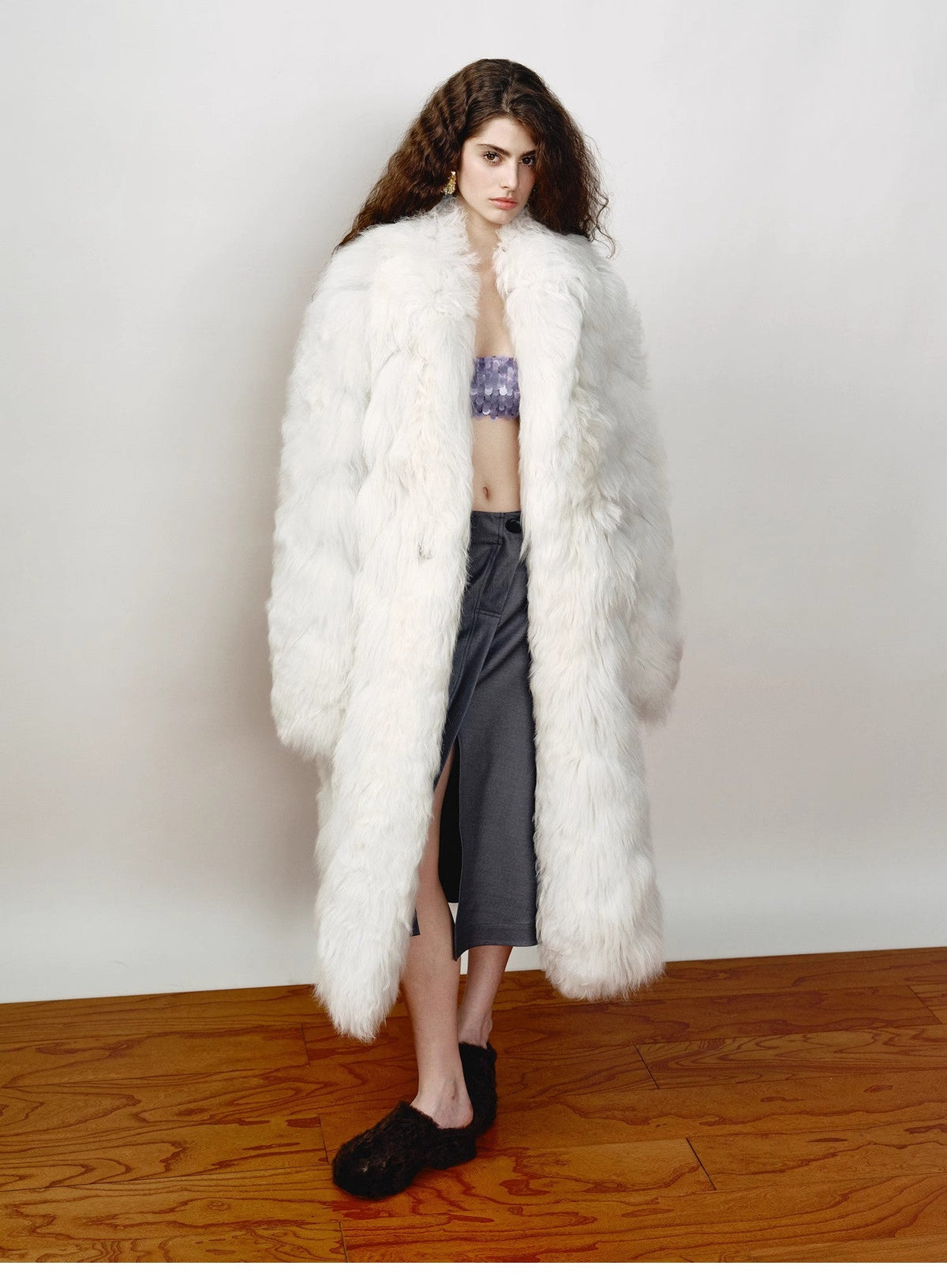 FF × JW Fur-Lined Slip-On Platform Slides