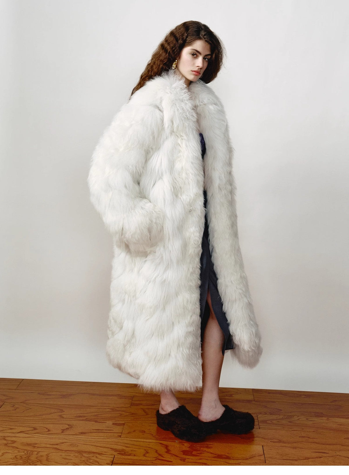 FF × JW Fur-Lined Slip-On Platform Slides