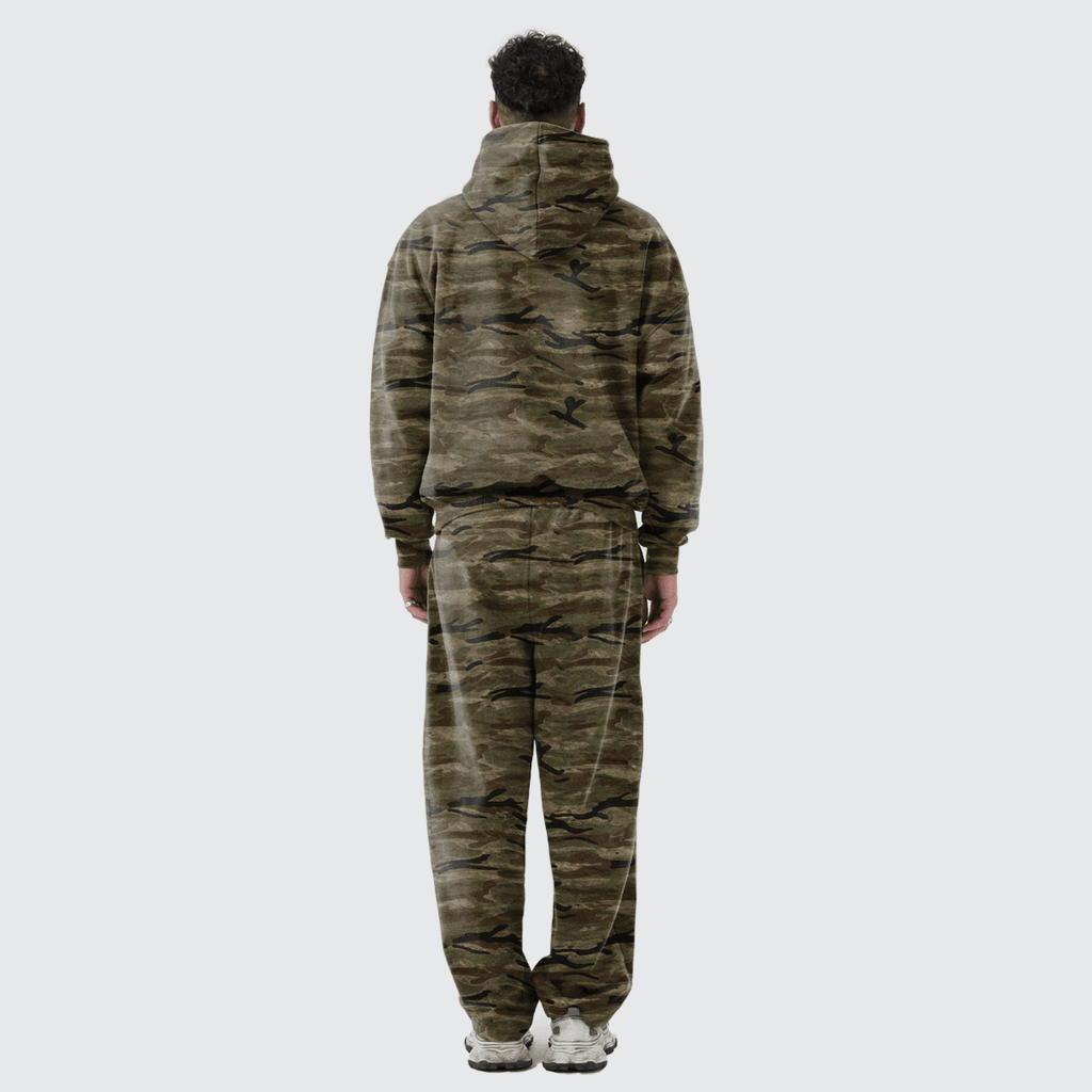Khayi Camo Curved-Leg Sweatpants