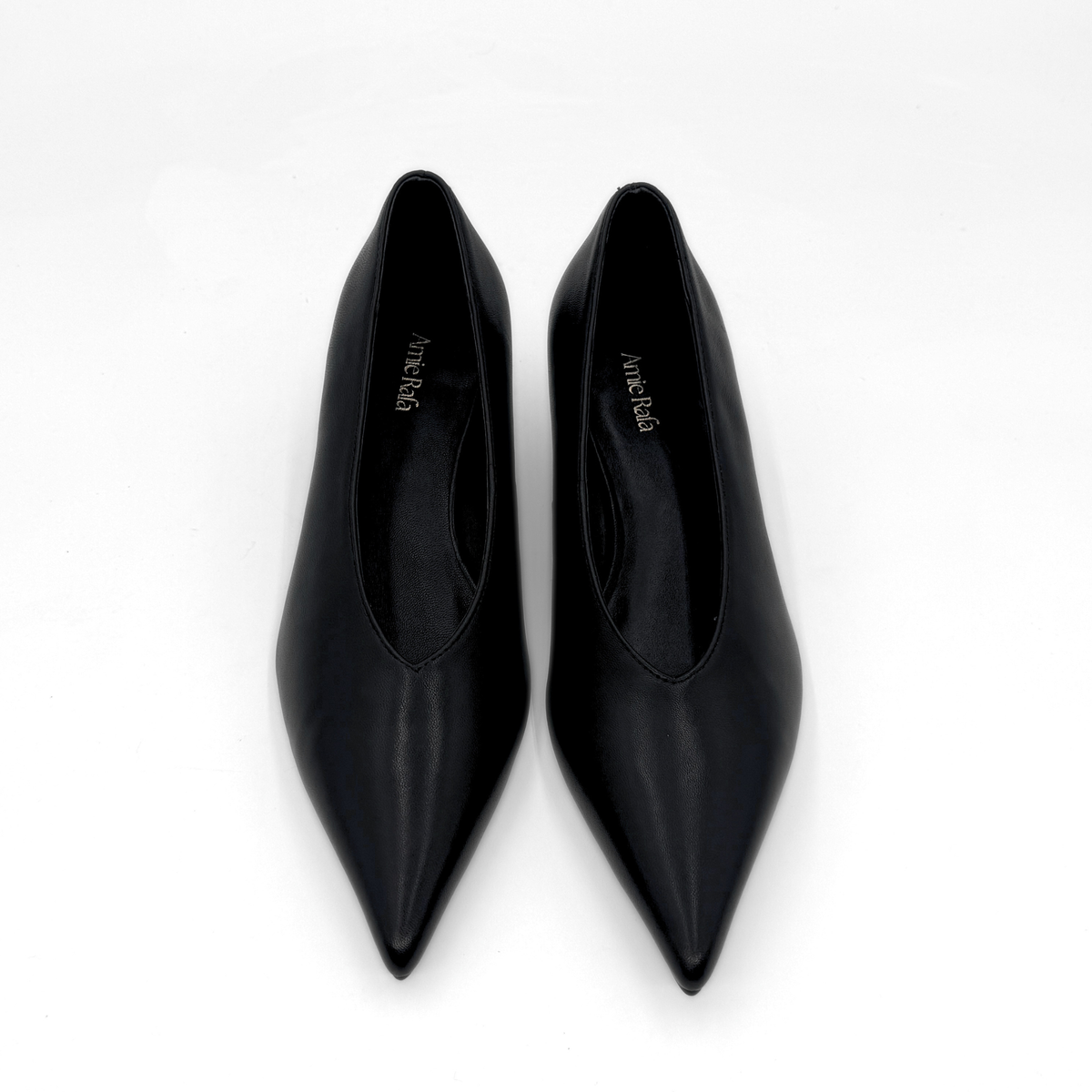 JoJo Leather Wedge Pumps - Black