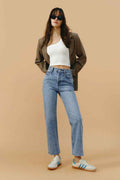 Manhattan High-Rise Straight Ankle Jeans HJ160