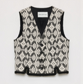 "Venice" Italian Jacquard V-Neck Vest