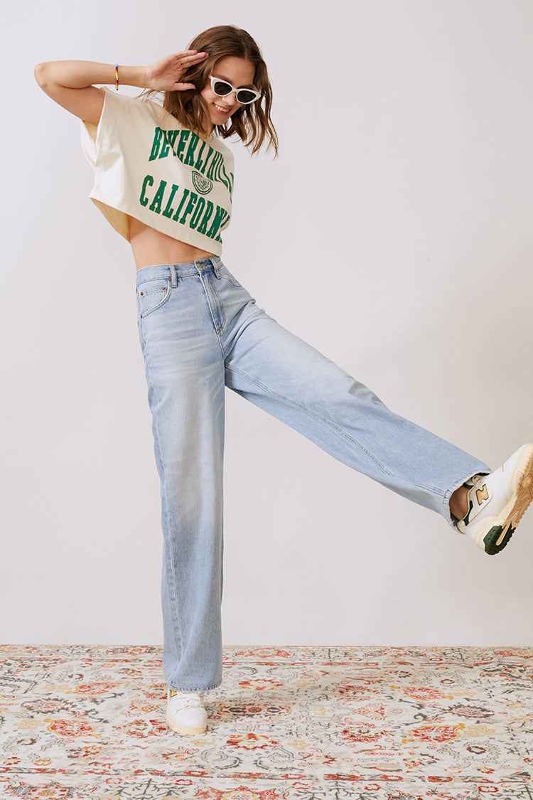 Coney Island Whitefish High-Rise Wide-Leg Jeans HJ007