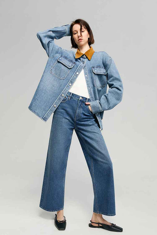 California Sunset Denim Shirt HJ902 – Mid-Weight 100% Cotton, True-to-Size US Denim Fit