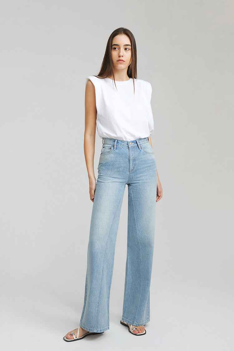 Angeles High-Rise Baggy Jeans Model HJ103