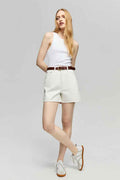 Golden Hour High-Rise Girlfriend Denim Shorts Model HJ801