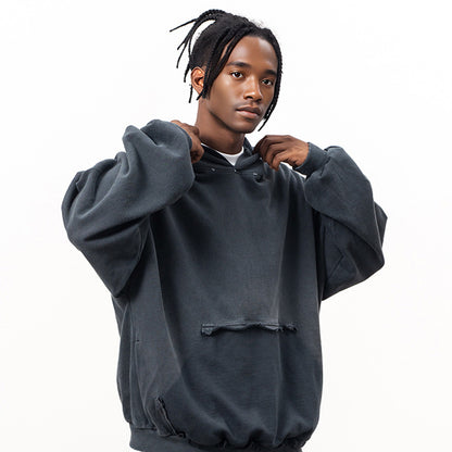 Black Cats Distressed Hoodie