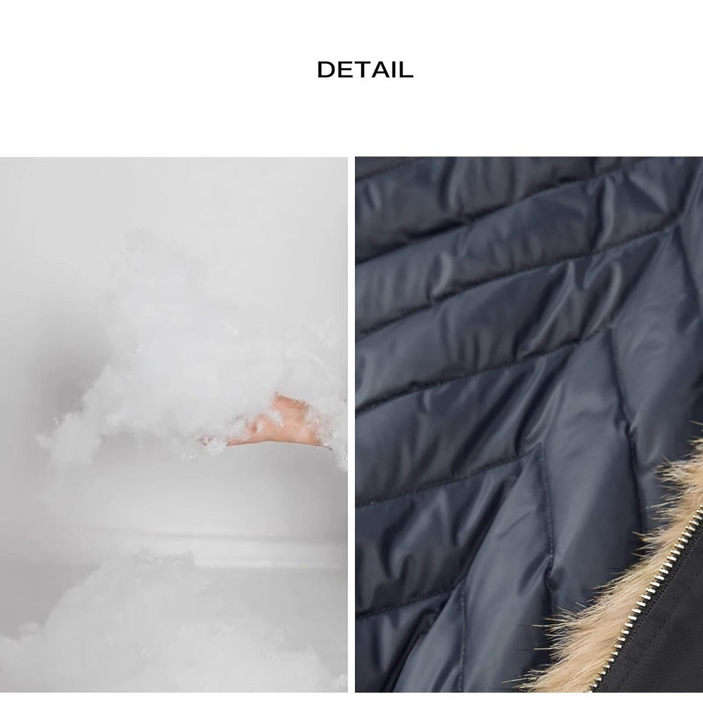 "Urban Casual" Down Parka with Detachable Fur Collar