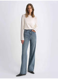 Classic Retro Crafted Washed Organic Cotton Retro Straight Slim Jeans