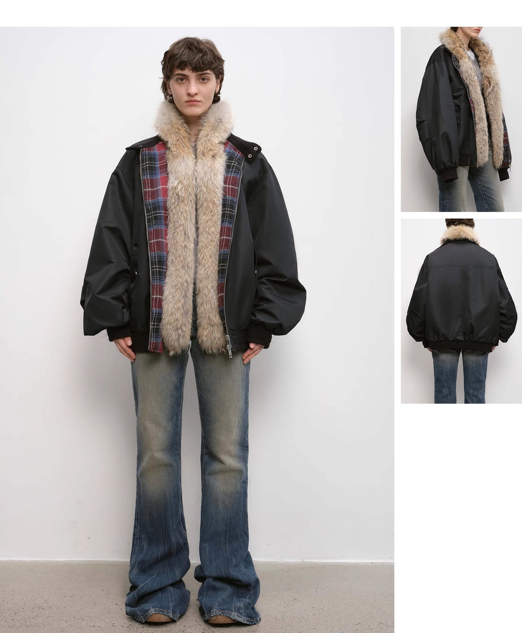 "Urban Casual" Down Parka with Detachable Fur Collar