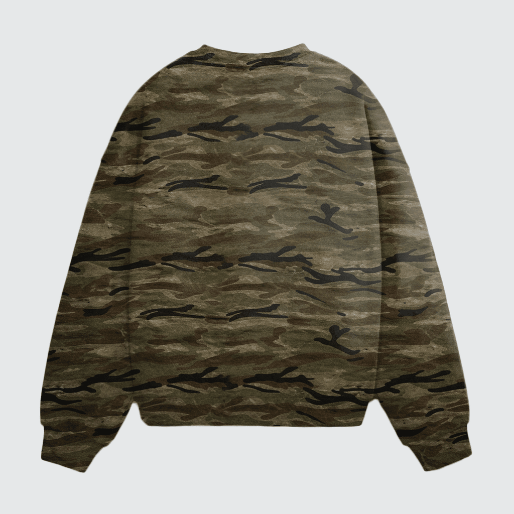 Khayi Cats Camo Crewneck Sweatshirt