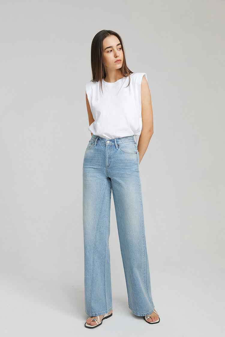 Angeles High-Rise Baggy Jeans Model HJ103