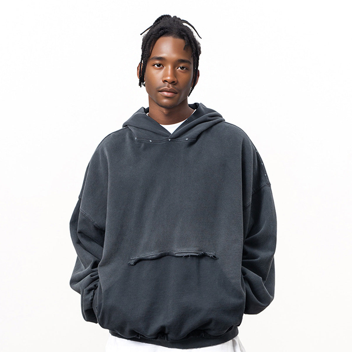 Black Cats Distressed Hoodie