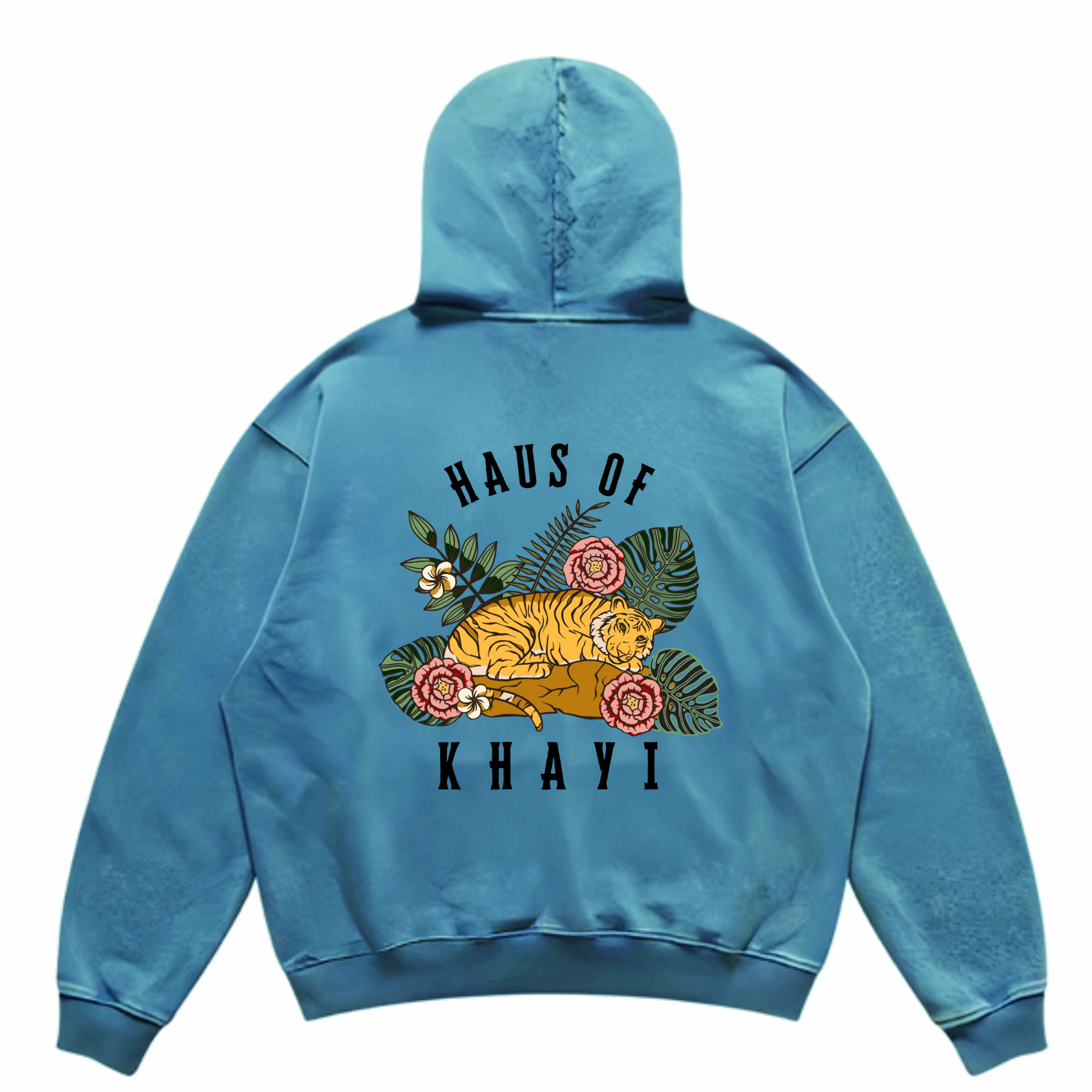 HK Tiger Unisex Super Heavyweight Oversized Faded Hoodie