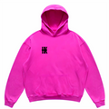 HK Tiger Unisex Super Heavyweight Oversized Faded Hoodie in dark pink