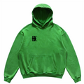 HK Tiger Unisex Super Heavyweight Oversized Faded Hoodie in cactus green