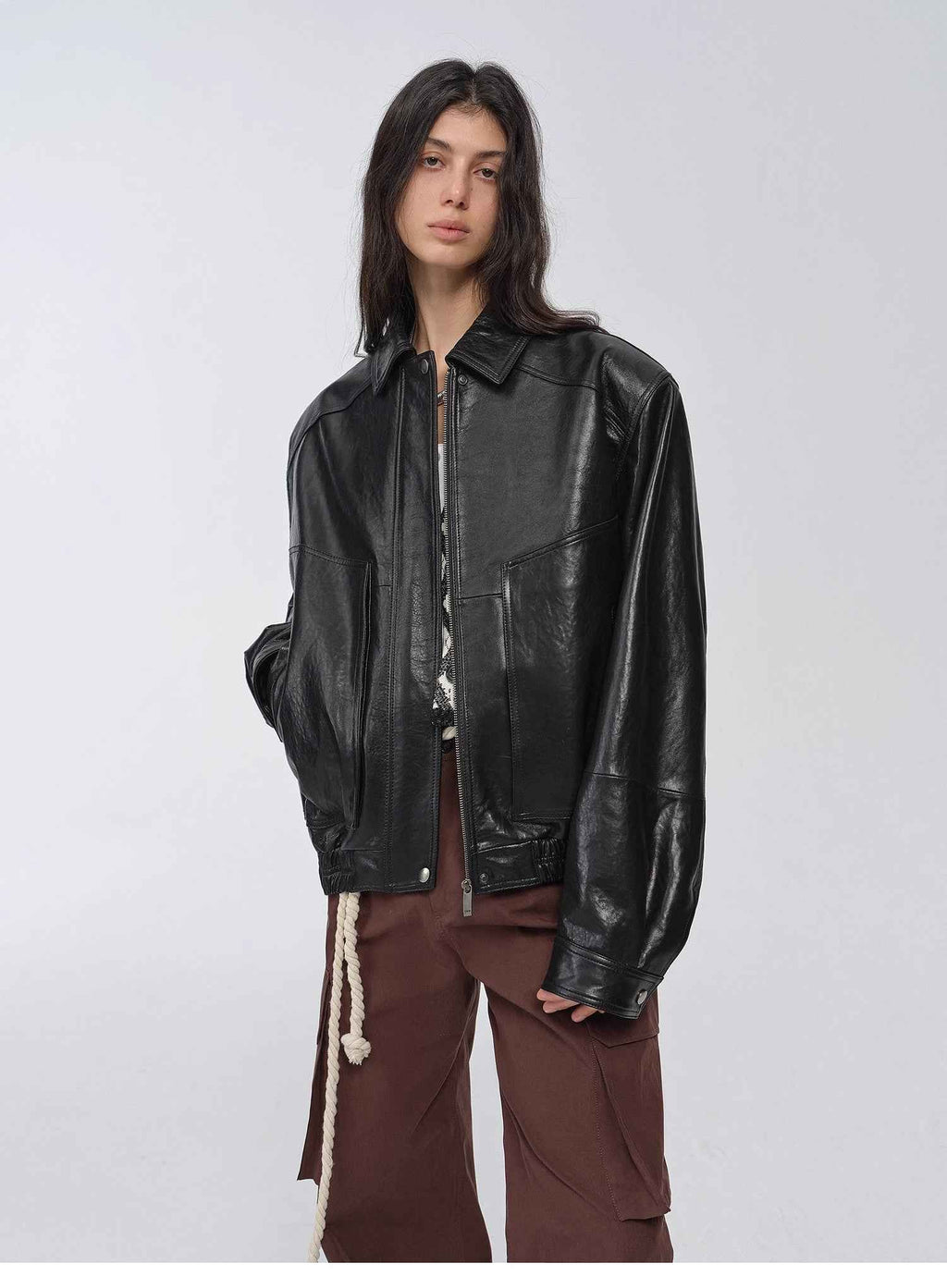 Fashionable Luke Imported Waxed Sheep Leather Work Jacket