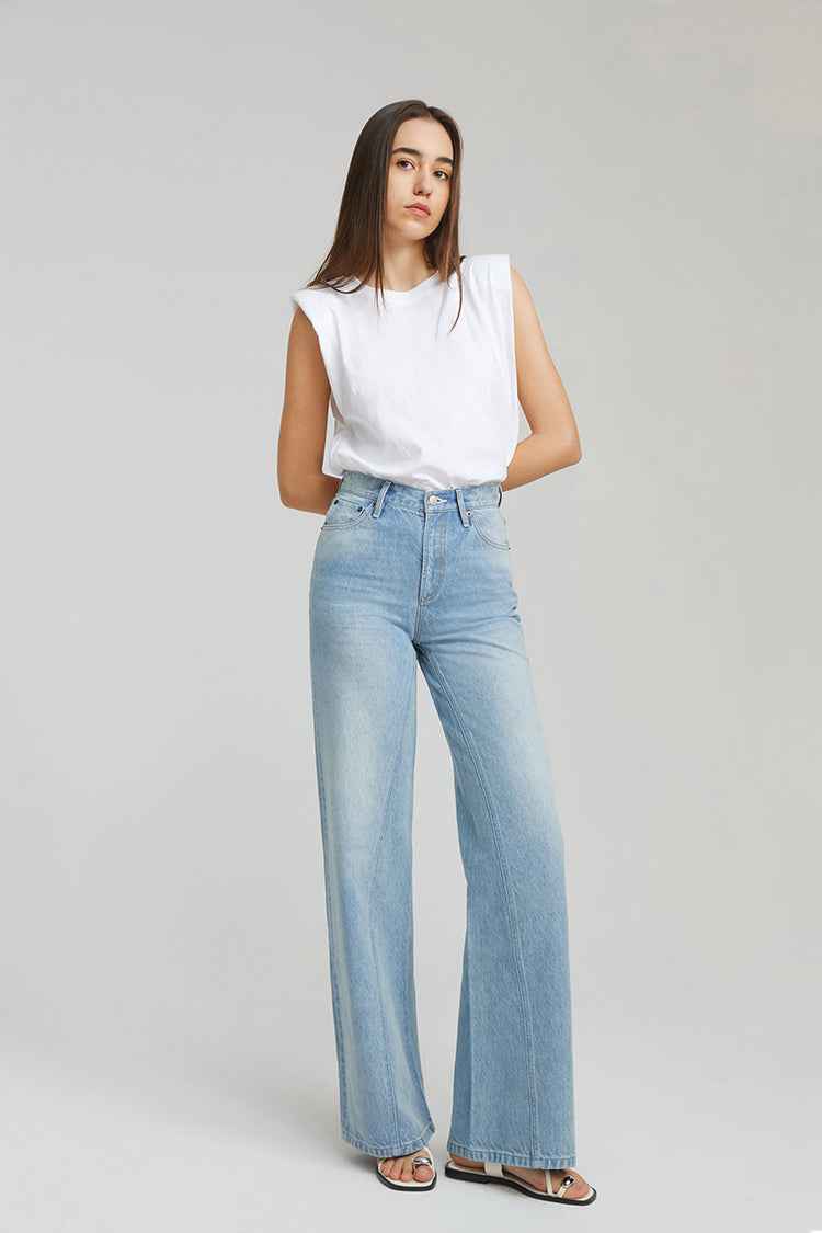 Angeles High-Rise Baggy Jeans Model HJ103