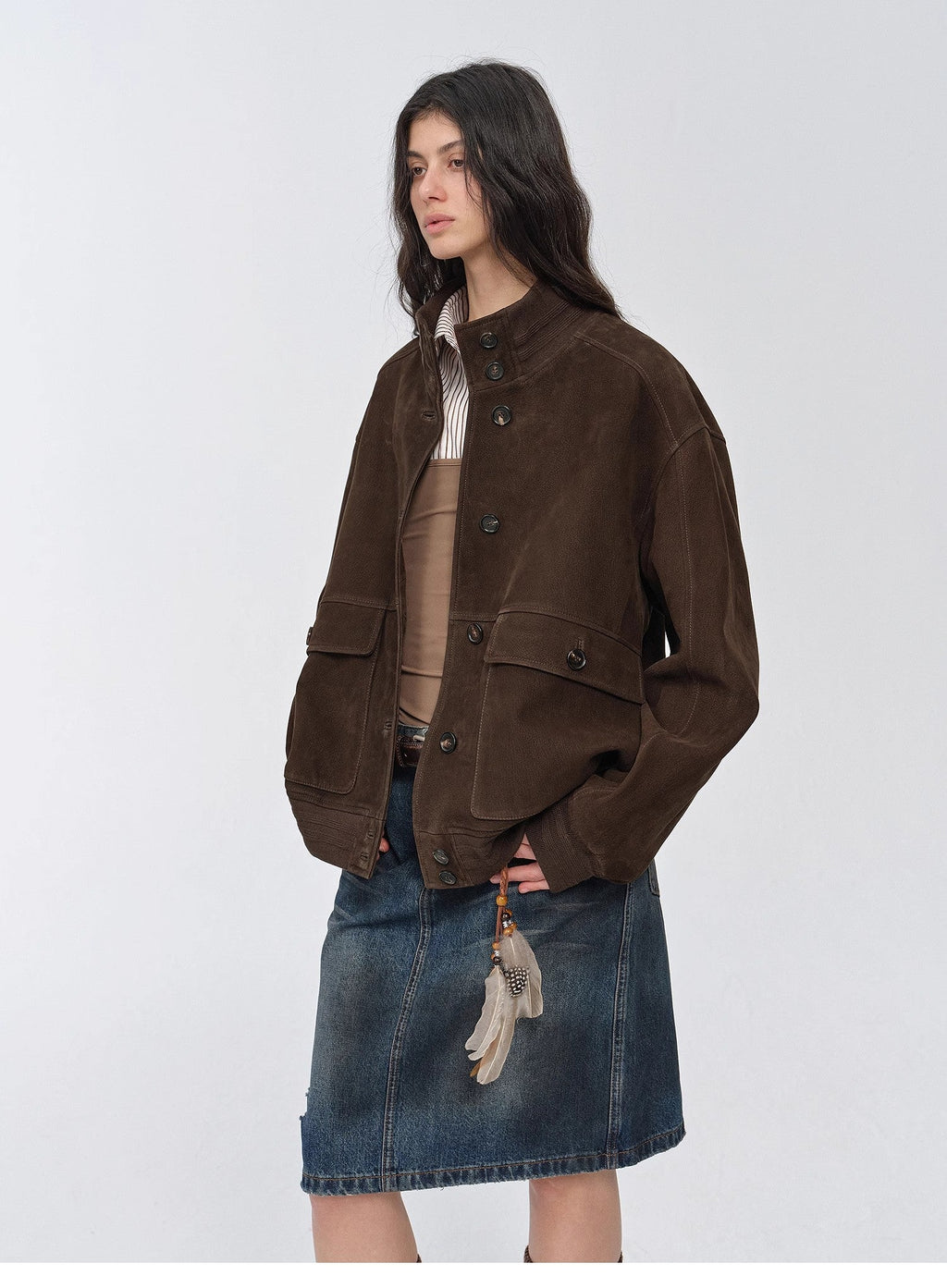 "Spring Whisper" Vintage Imported Suede Jacket