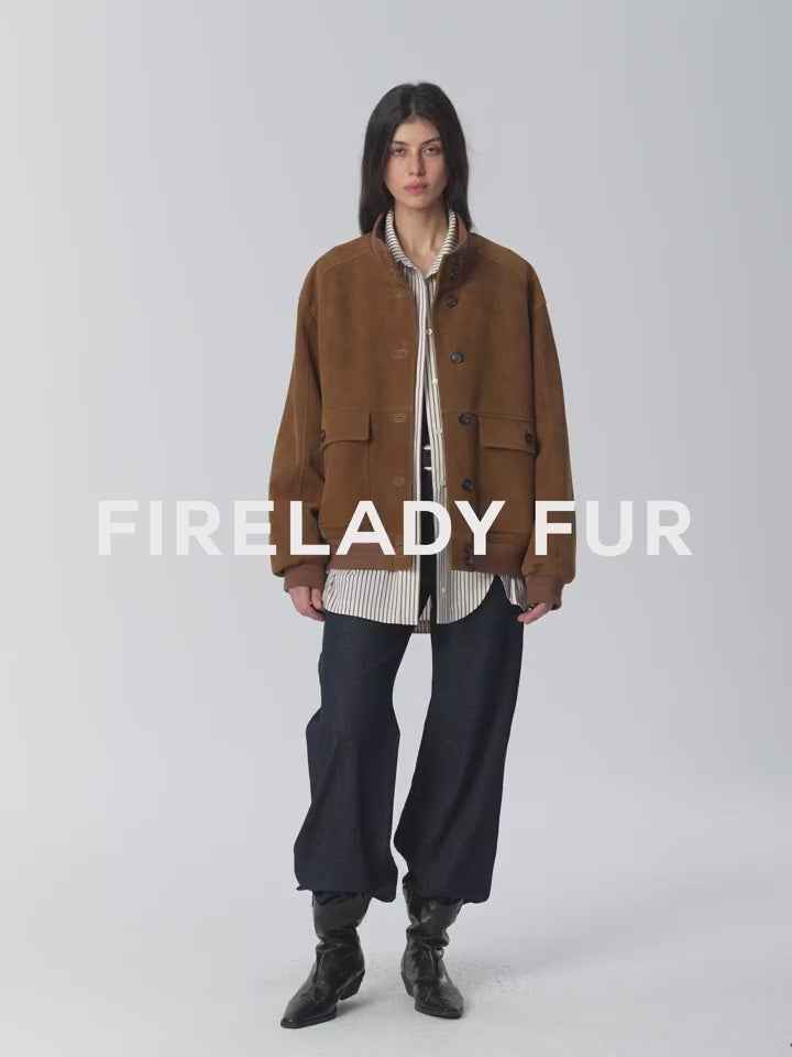 "Spring Whisper" Vintage Imported Suede Jacket - Brownish Yellow
