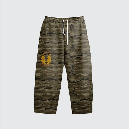 Khayi Camo Curved-Leg Sweatpants