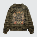 Khayi Cats Camo Crewneck Sweatshirt
