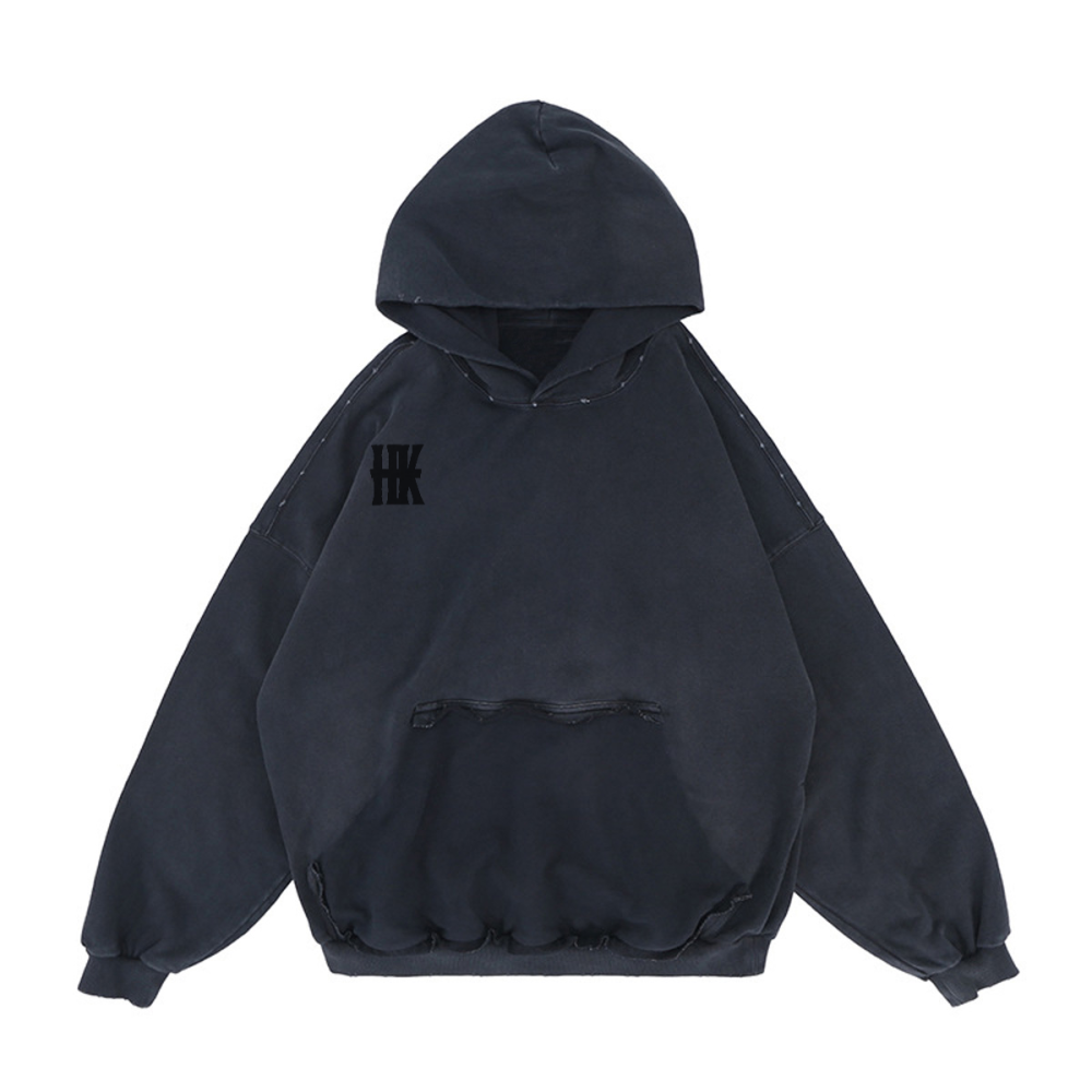 Black Cats Distressed Hoodie