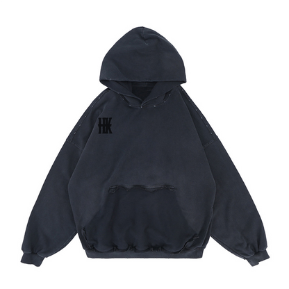 Black Cats Distressed Hoodie