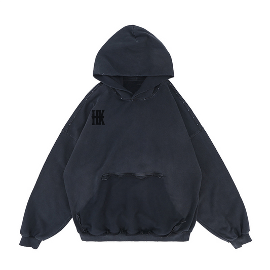 Black Cats Distressed Hoodie