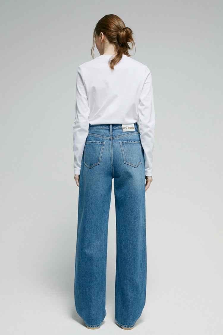 Arc Jean HJ055 – Premium High-Rise Wide-Leg Denim Jeans