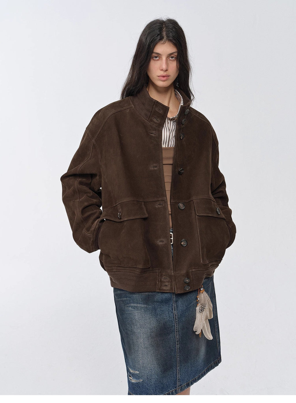 "Spring Whisper" Vintage Imported Suede Jacket