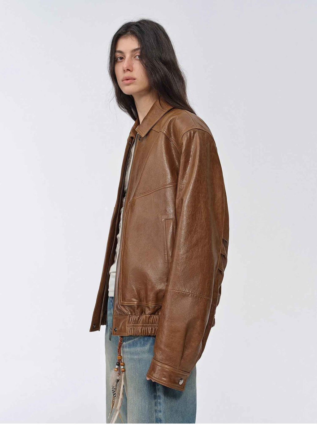 Fashionable Luke Imported Waxed Sheep Leather Work Jacket